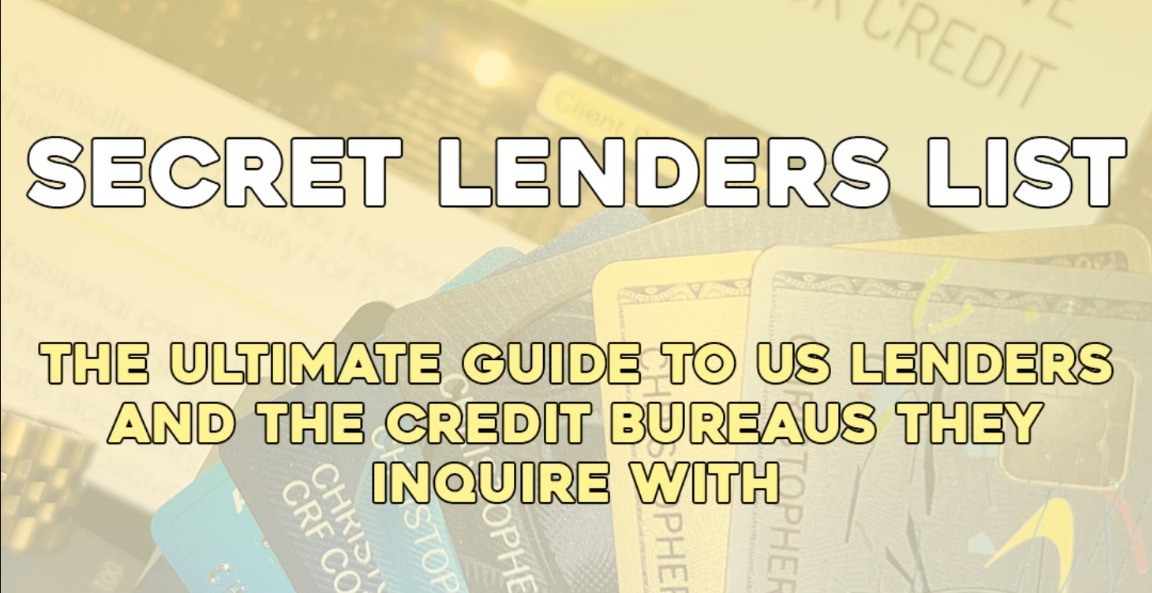 Secret Lenders Guide!