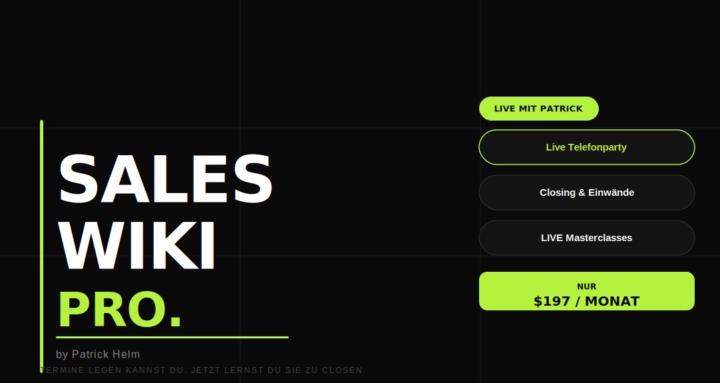 Sales Wiki Pro | Patrick Helm