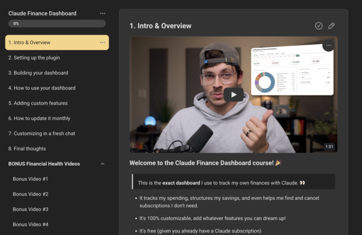 finance course rework! 💸📈