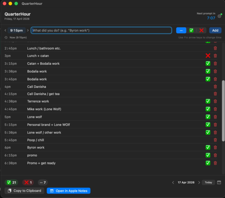 Created a DOPE time tracking tool (w. download files)
