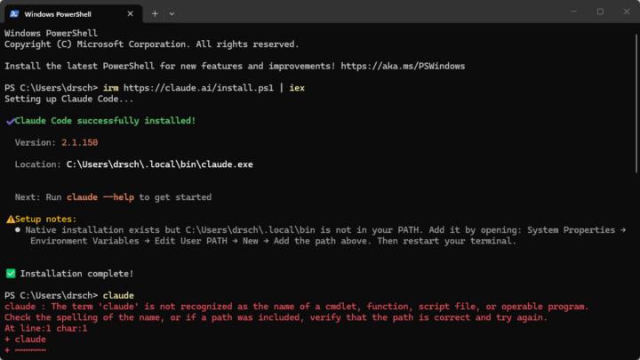 Help second brain terminal Claude install for windows
