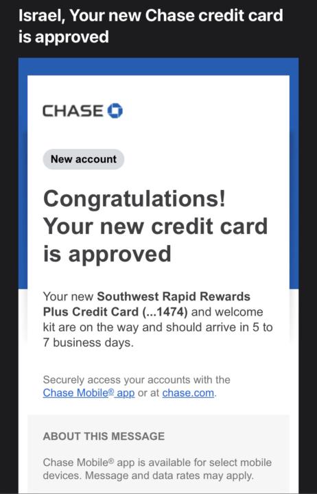 Southwest Airlines Credit card 