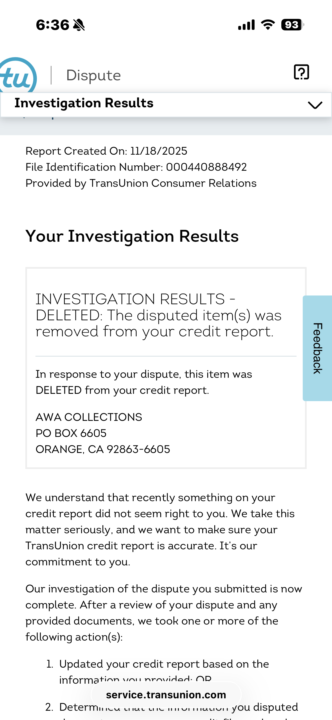 TransUnion Deletion Hack