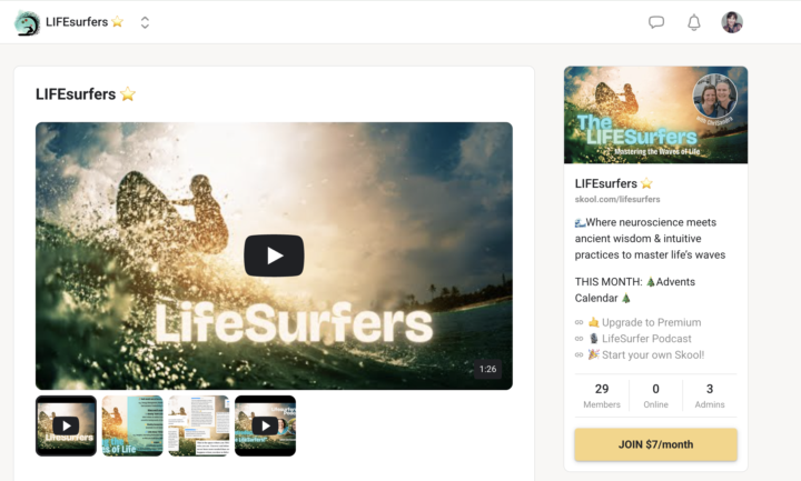 Skool About Page Review — LIFEsurfers ⭐