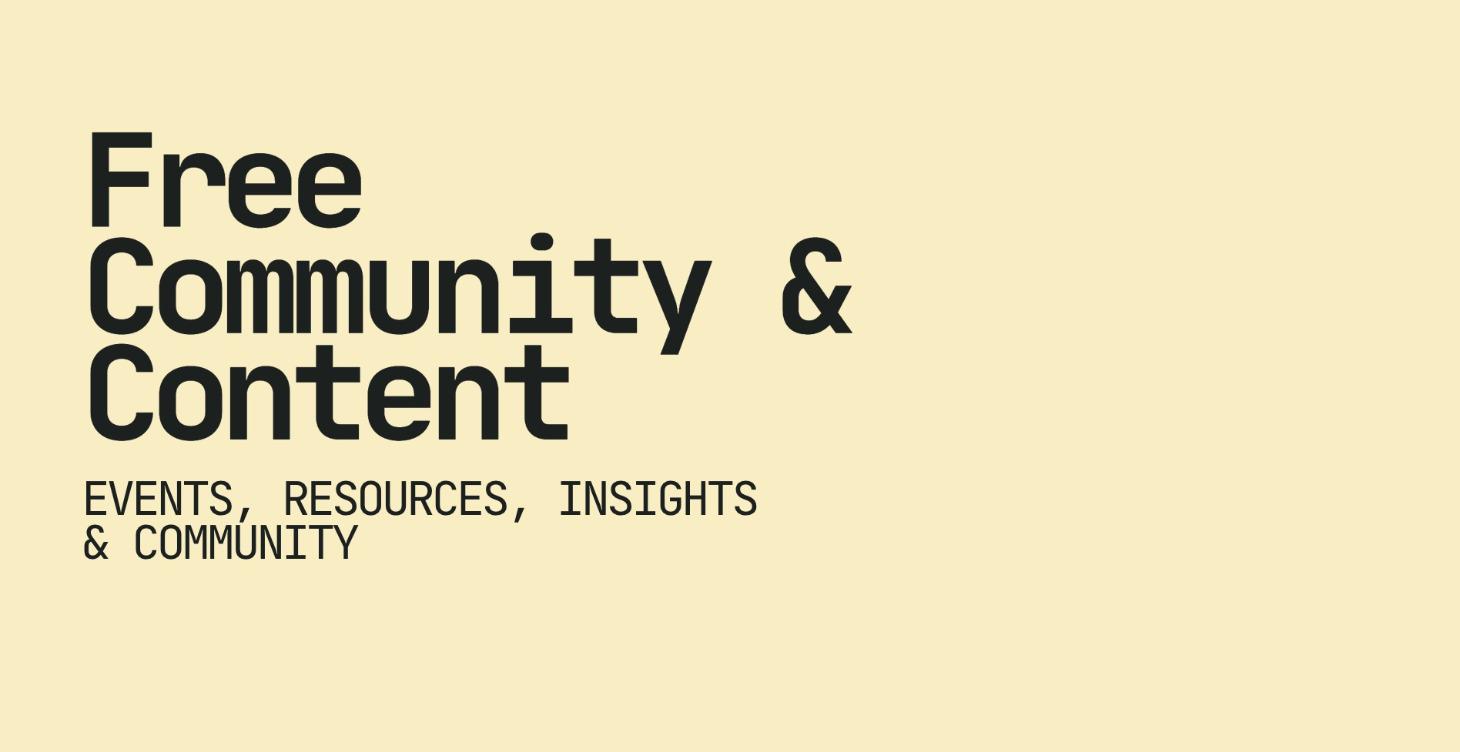 Start Here - Resources, Data & Community