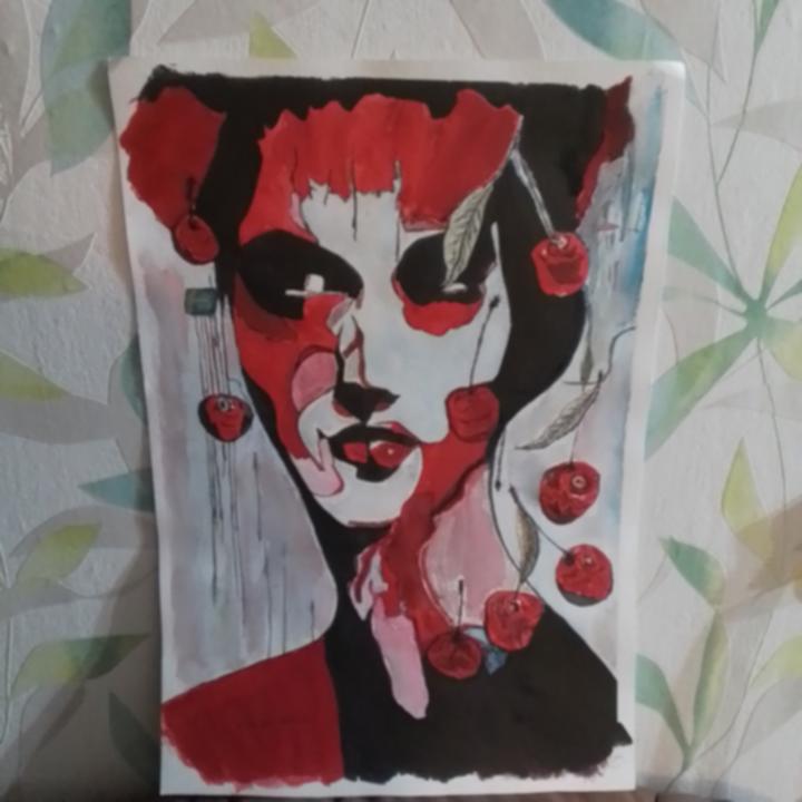 Brusho and watercolour