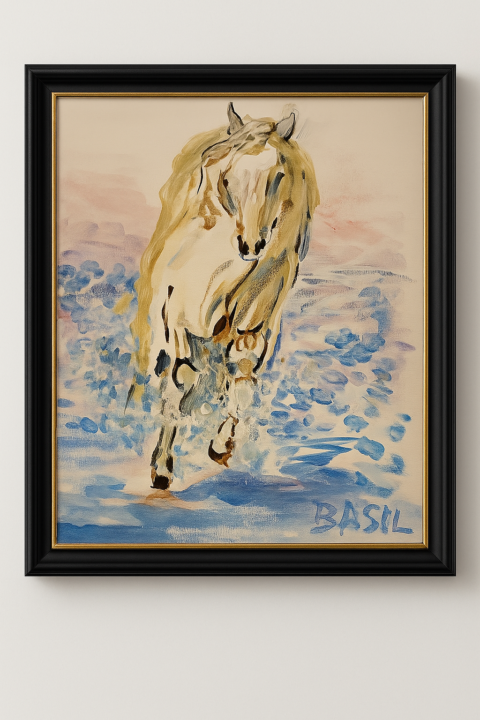 Wind Runner. 9x12 acrylic on canvas 