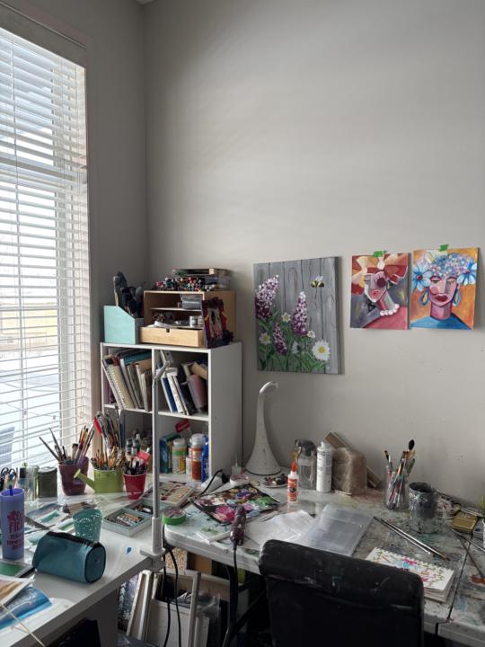 WELCOME! Introduce yourself + share a pick of your art making space.