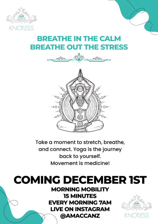 Subscribe to Knotless Movement Youtube Channel. Live morning mobility coming soon!