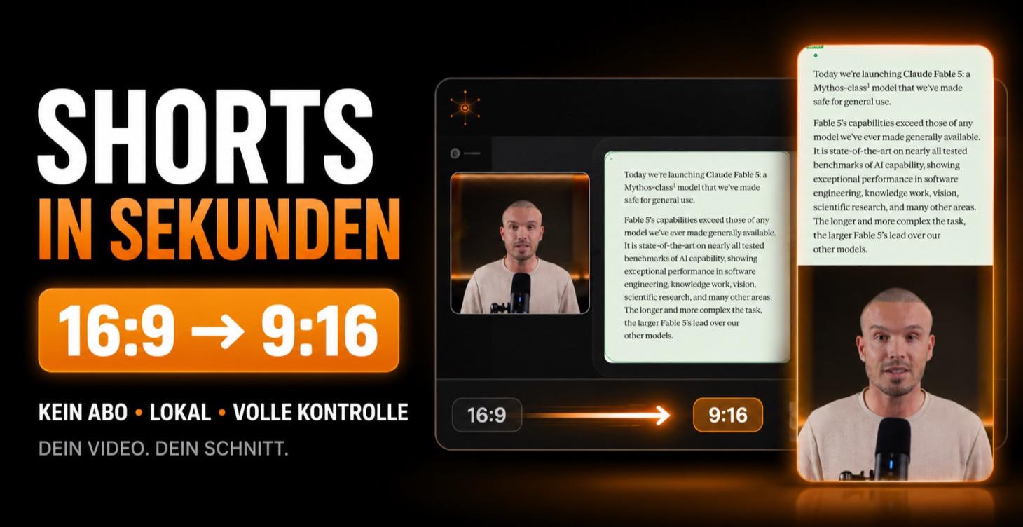 Short Creator Tool 16:9 zu 9:16