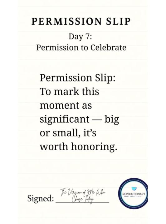 Permission to Celebrate 🎉