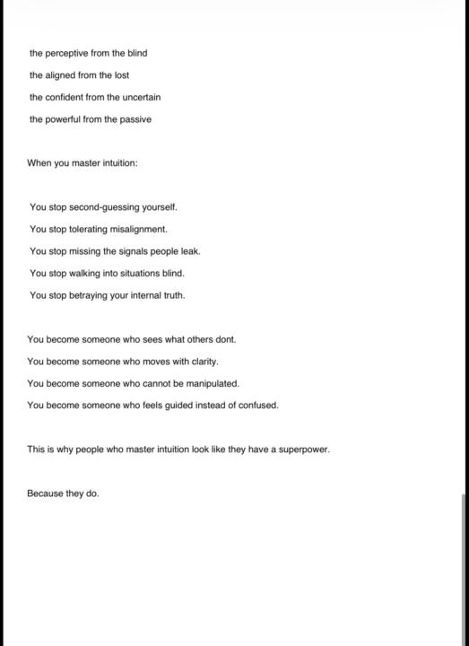 Intuition is the bridge between the subconscious and the conscious 
