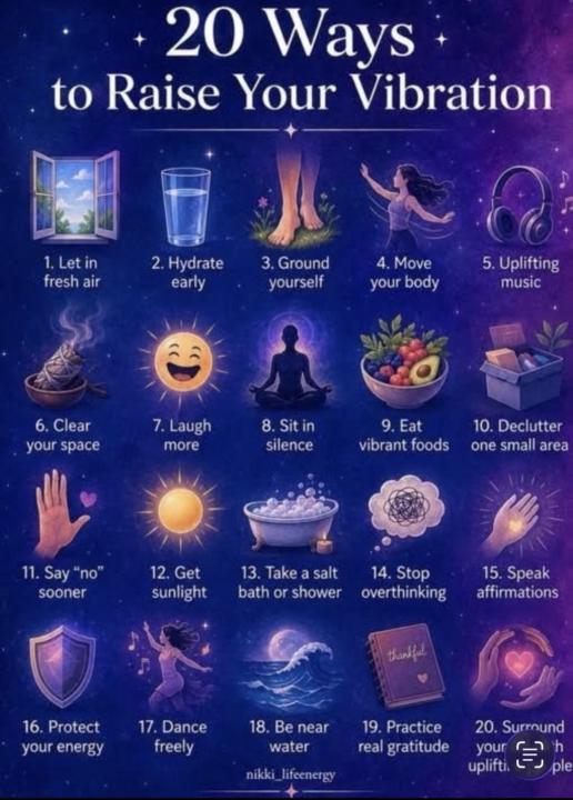 20 Ways to rais your vibration ❤️