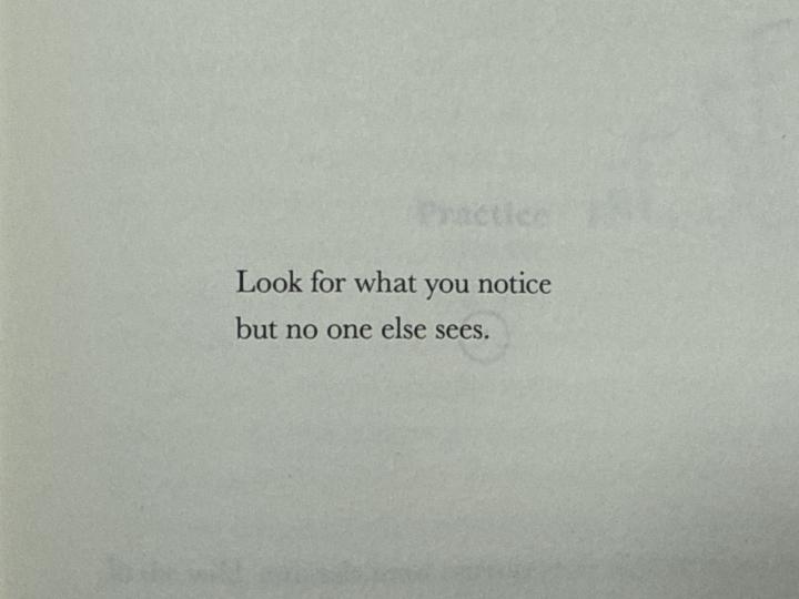 What do YOU uniquely see?