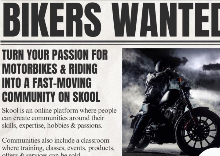 Bikers wanted 