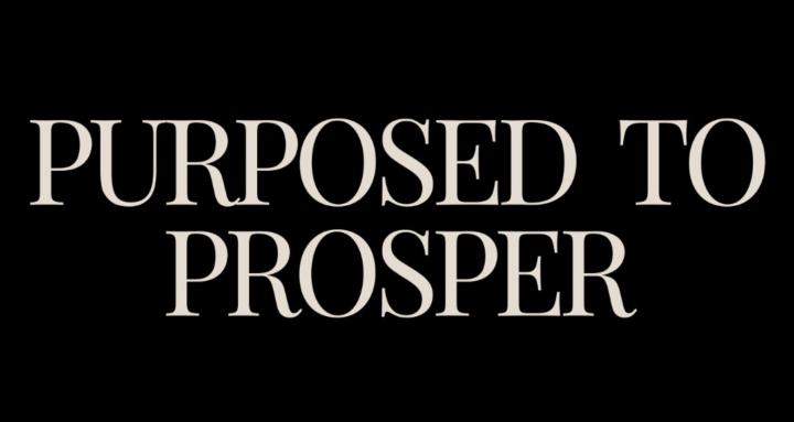 Purposed to Prosper
