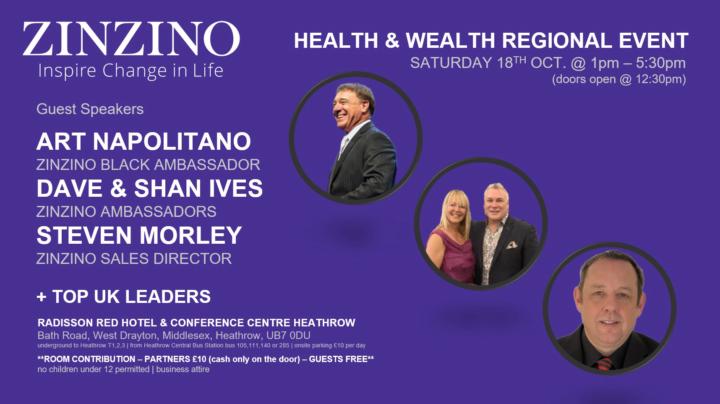 ‼‼ ZINZINO UK REGIONAL EVENT ‼‼