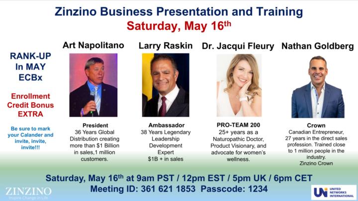 May 16th - Special guest Top Team 200 Dr Jacqui Fleury join Larry Raskin, Nathan Goldberg and Art Napolitano