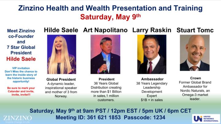 Don't MISS this Event - Hilde Saele - 7 Star Global President and Zinzino co-Founder Saturday May 9th