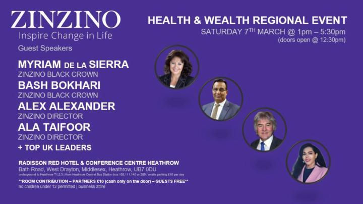 ‼️‼️ *ZINZINO UK REGIONAL EVENT* ‼️‼️