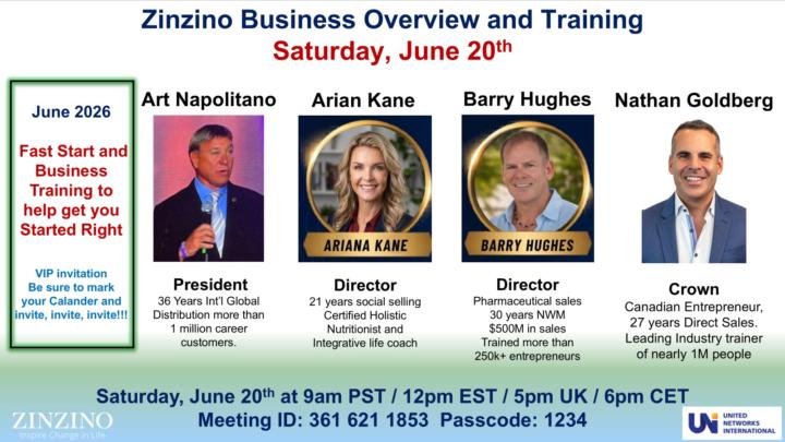 June 20th Business Overview and Partner Training - Art Napolitano