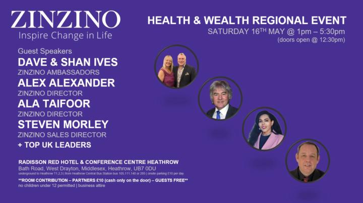 ‼️‼️ ZINZINO UK REGIONAL EVENT ‼️‼️