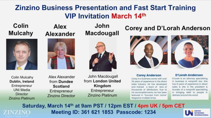 SPECIAL GUEST SPEAKERS - March 14th