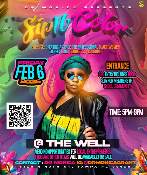 February's Sip N Color Tickets on Sale NOW!