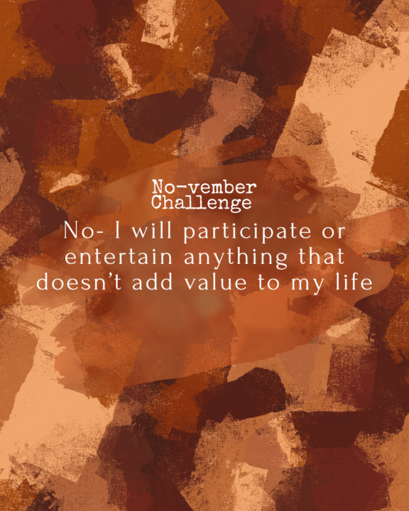 Happy and healthy NO-vember 🍁