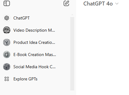 ChatGPT sidebar