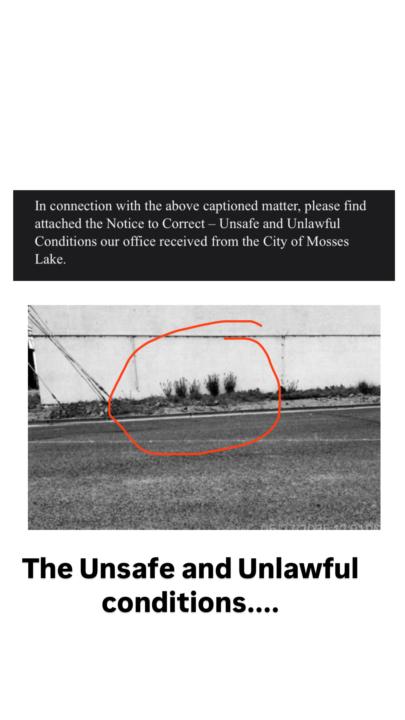 I got a notice of unsafe and unlawful conditions at my Property