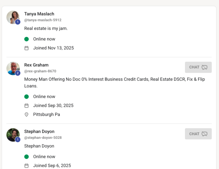 Connecting with others in MF community?