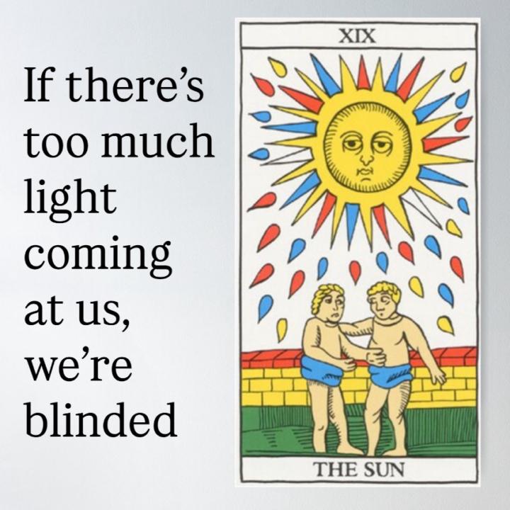 The Sun can be blinding