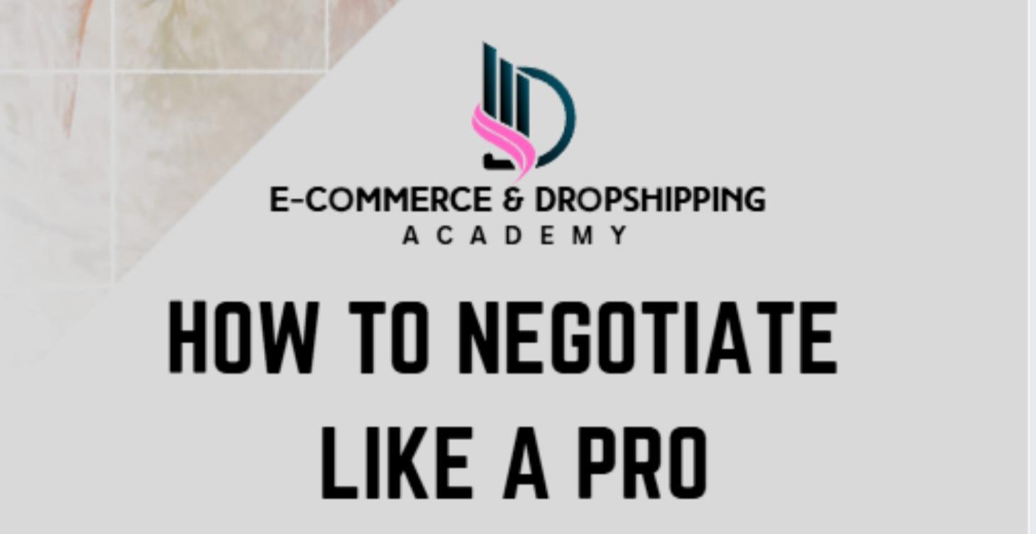 How to negotiate like a pro