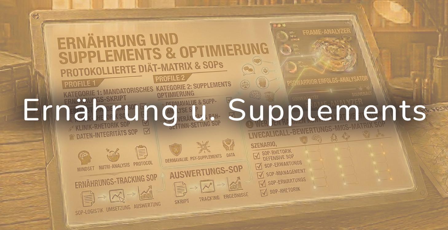 Ernährung | Supplements | Tracking Sheets