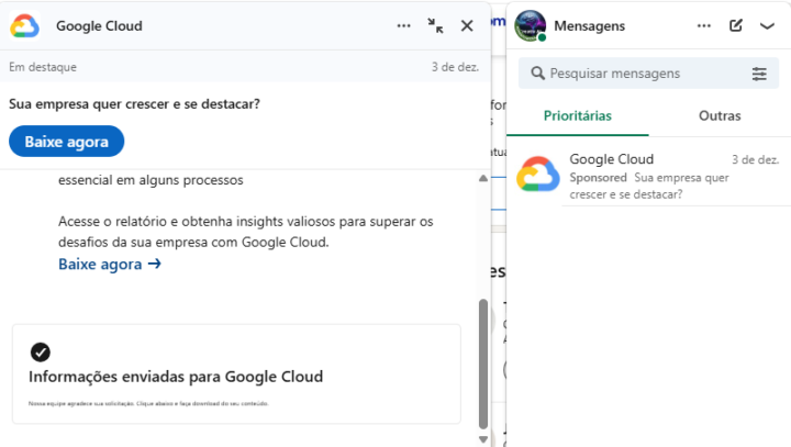 Pesquisa que recebi no linkedin da Creativ AI.