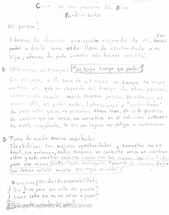 Como ser una persona de Alto Rendimiento