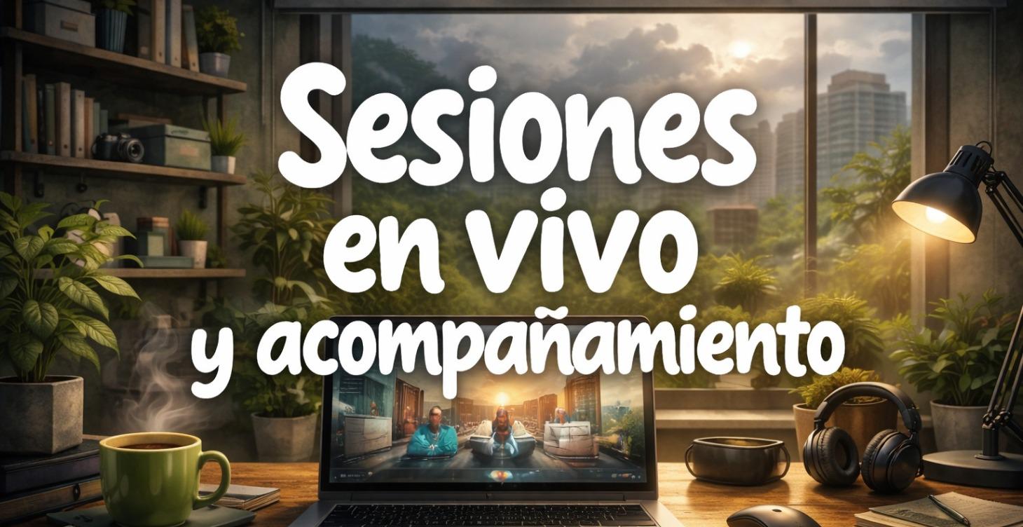 Sesiones en vivo y acompañamiento