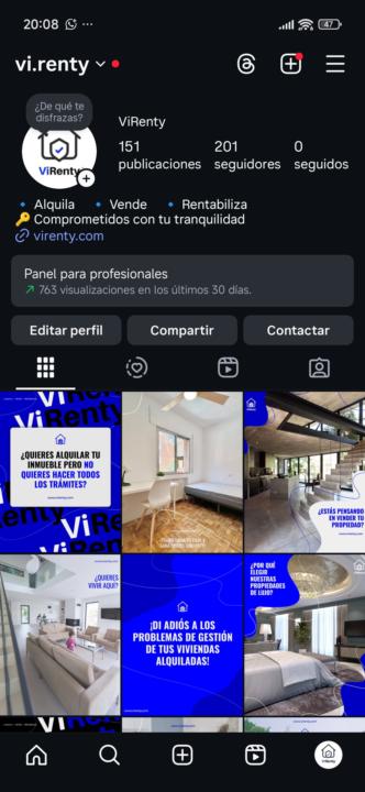 Perfil de instagram VIRENTY