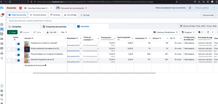 1ª Campaña de ADs 2026