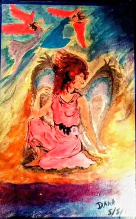The angel i painted for mother 