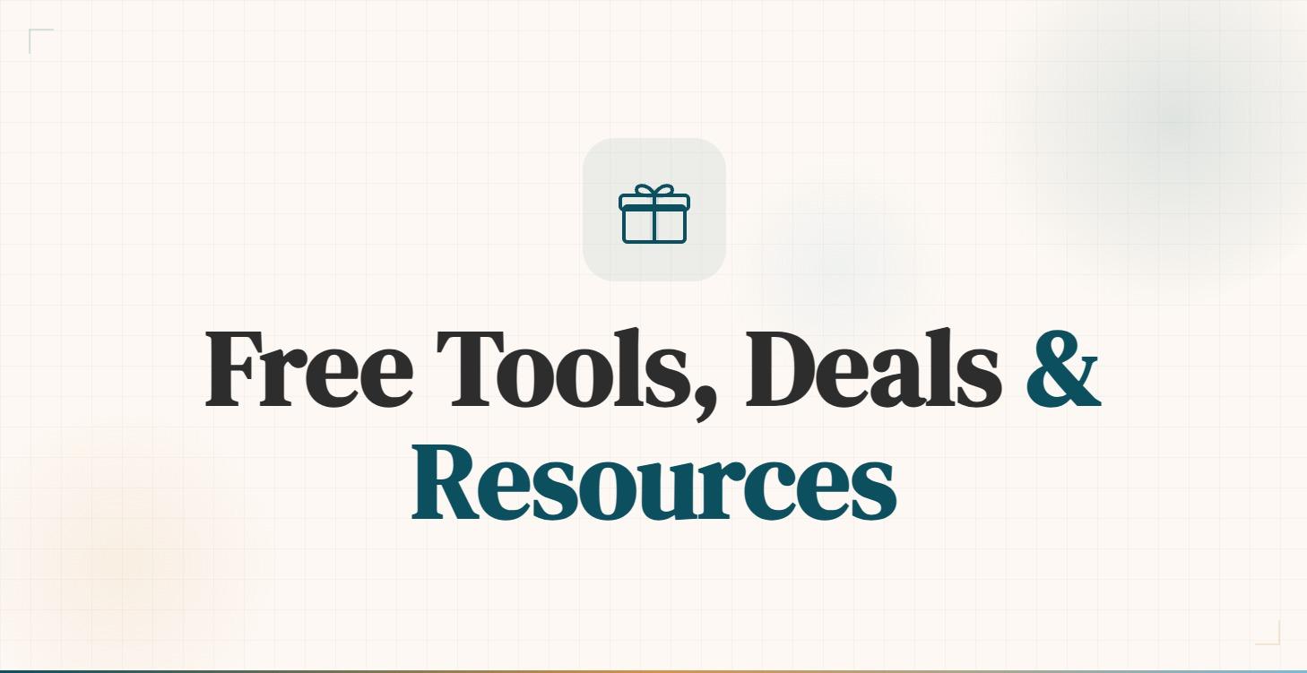 Free Tools, Deals & Resources