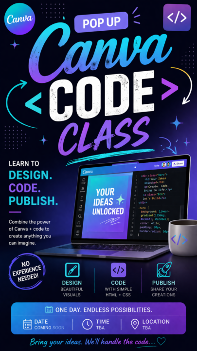 Canva Code POP UP CLASS