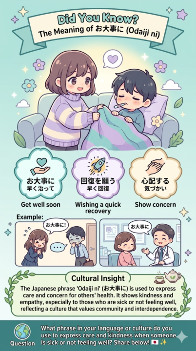 Do you know the Japanese phrase “お大事に (Odaiji ni)”?