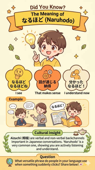 Do you know the Japanese word “なるほど (Naruhodo)”?