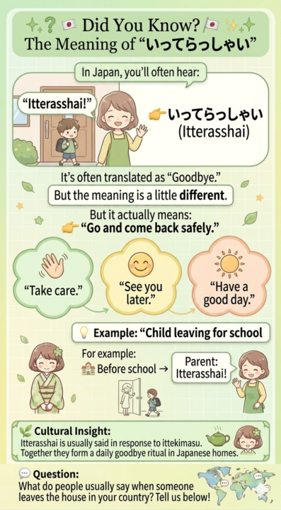 Do you know the Japanese phrase “Itterasshai” ?