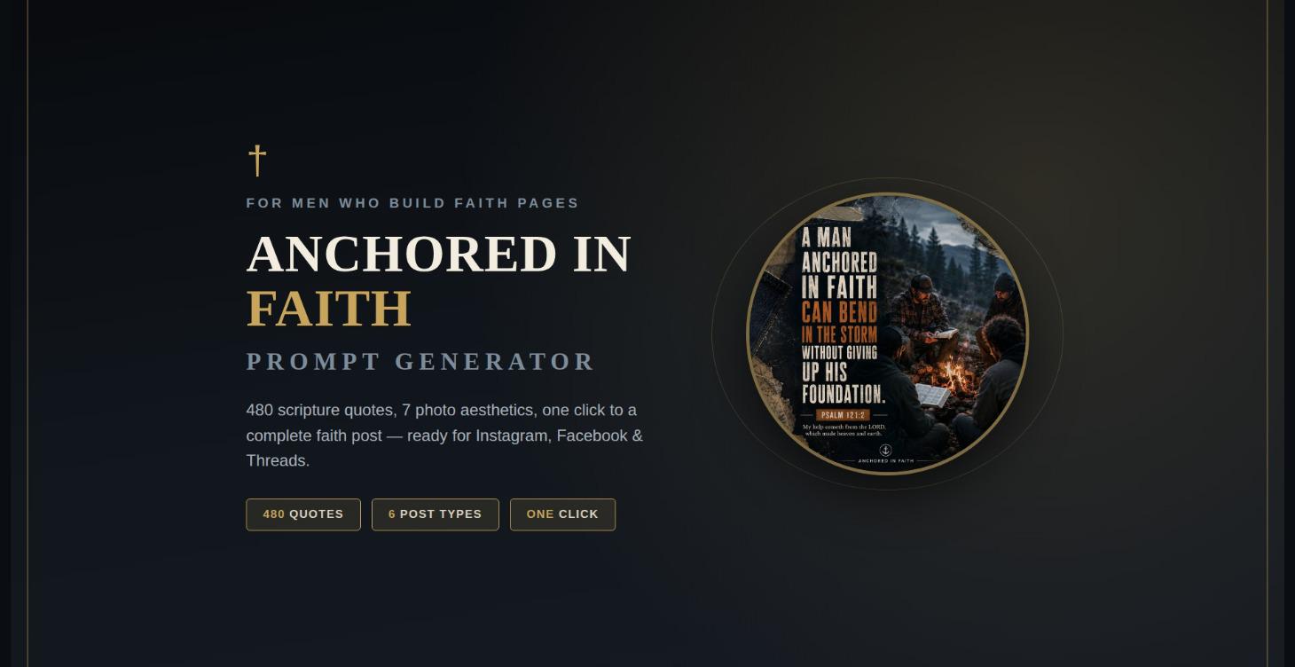 Anchored in Faith -  Quotes Generator App