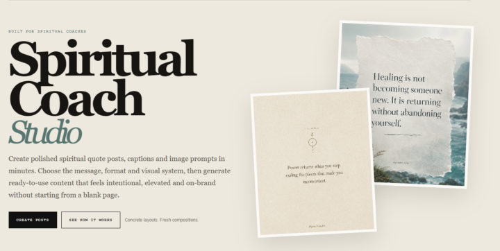 The Spiritual Coach Studio is live!