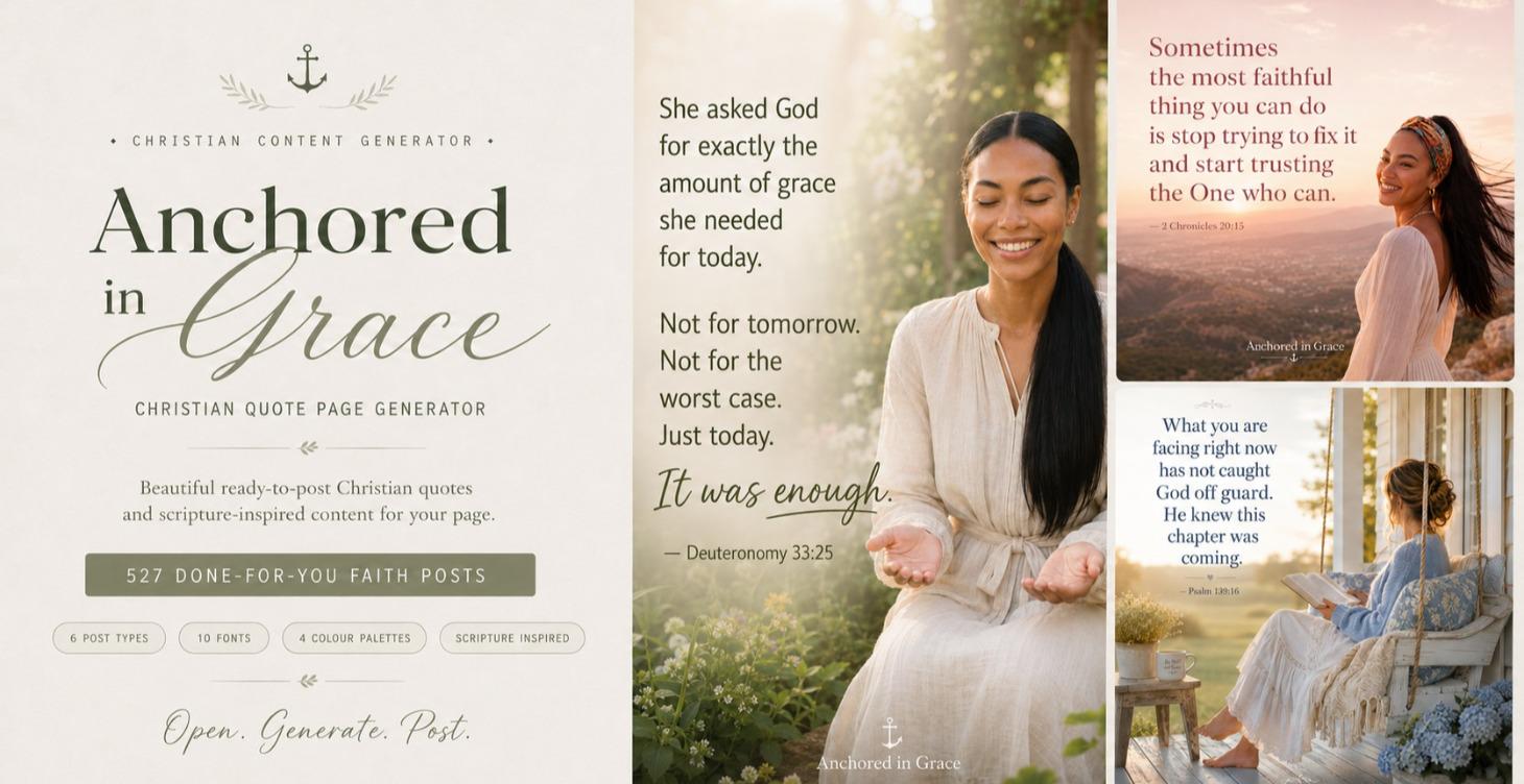 Anchored in Grace - Faith Quotes Generator