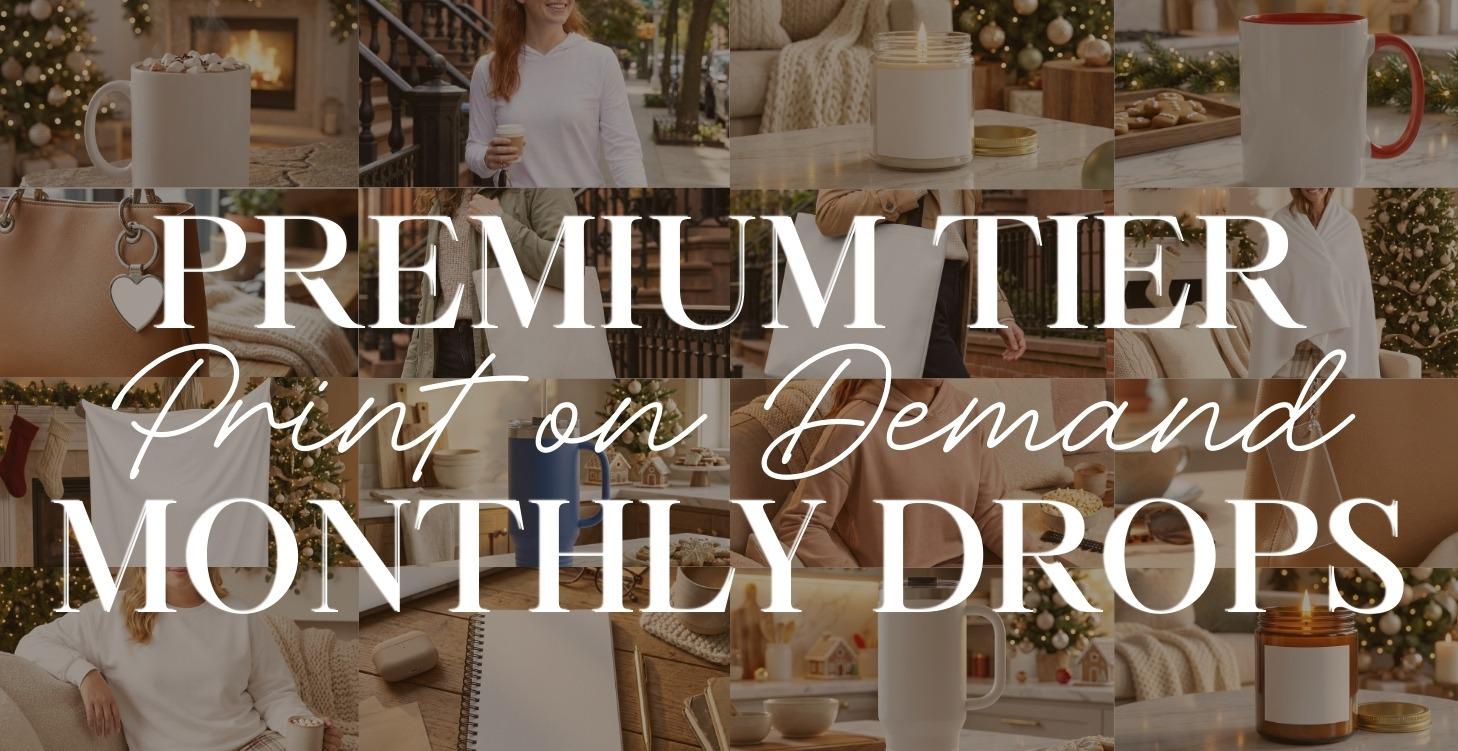 Premium Tier Monthly POD PLR Template Drops